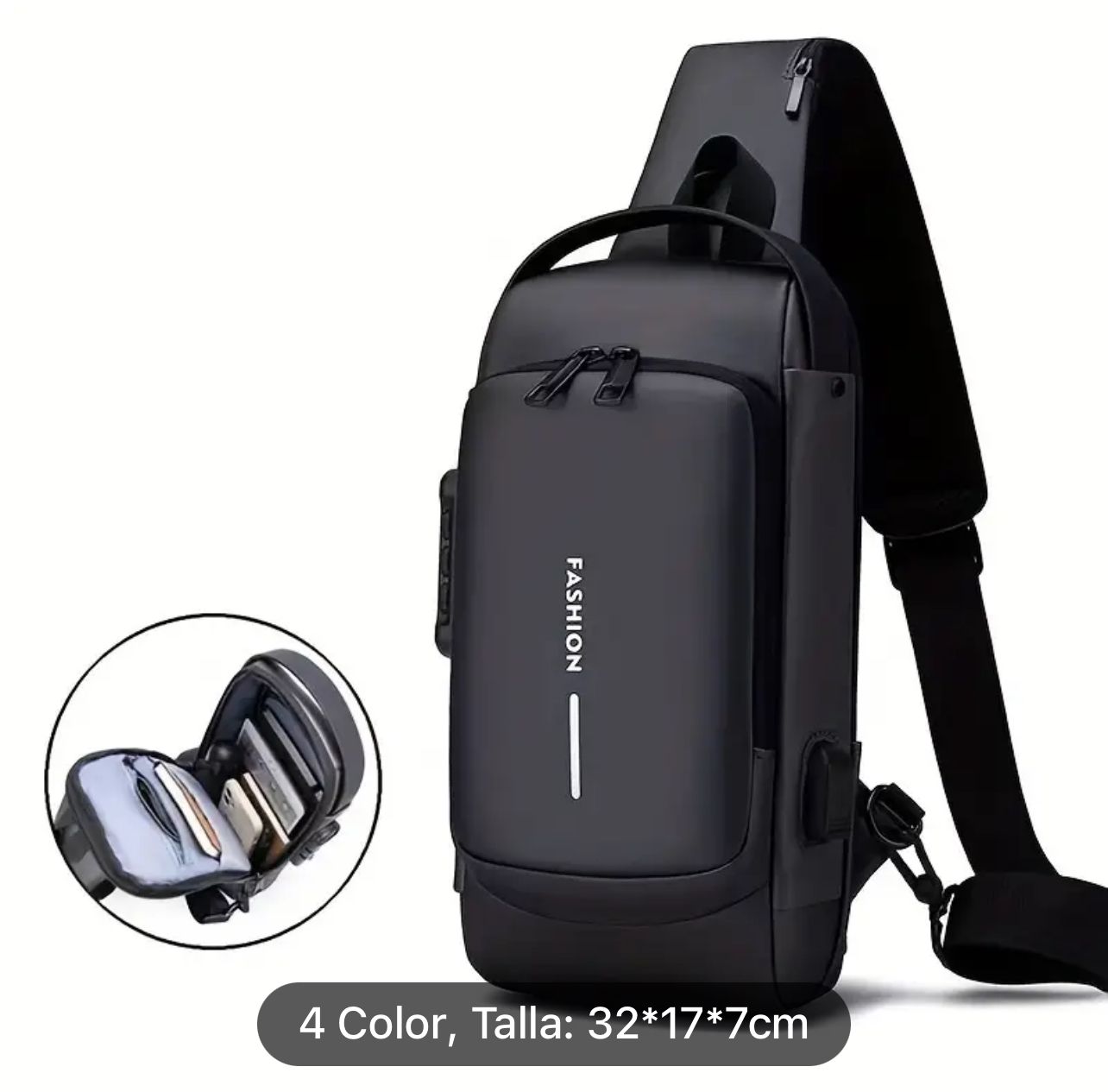 Canguro Bolso Antirrobo Para Hombre