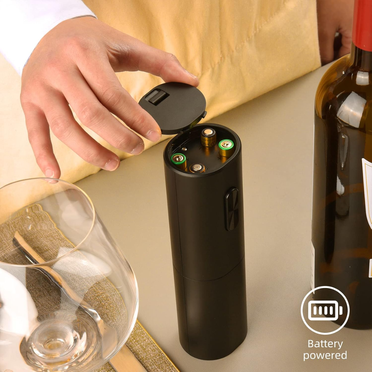 Sacacorchos eléctrico + abridor de vino